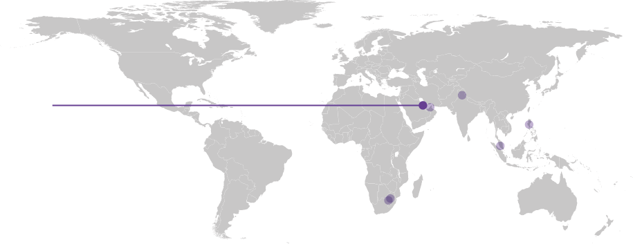 Map displaying location of Sacred Heart School, Kingdom of Bahrain